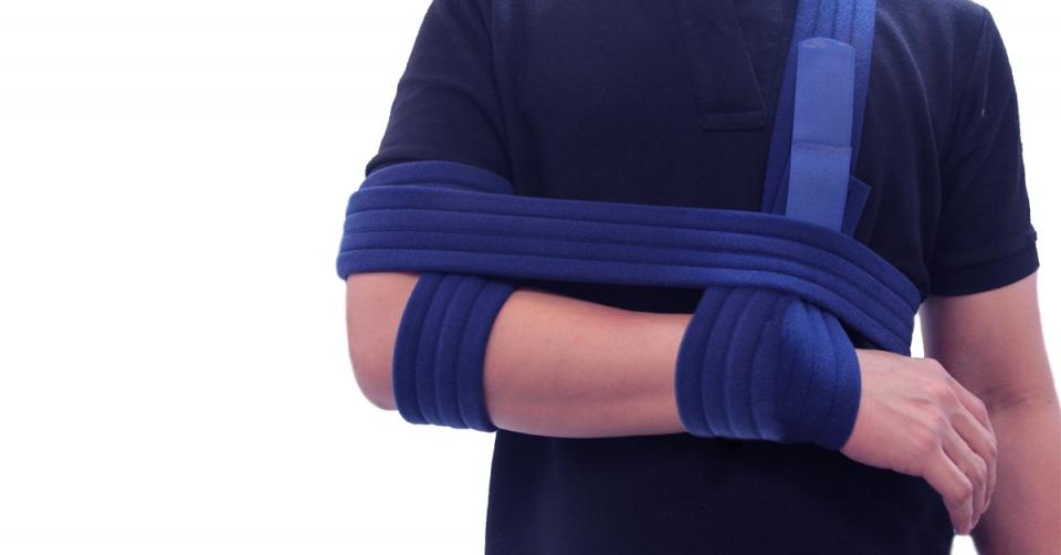 The sling's the only thing after a shoulder fracture image 